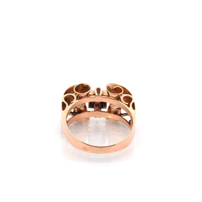 Bague vintage diamant en or 18k - Castafiore