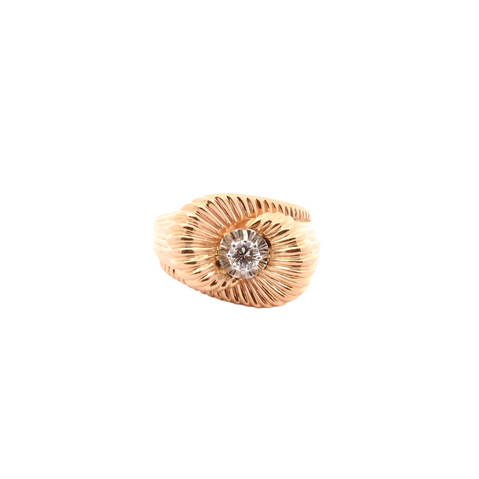Bague vintage diamant en or 18k - Castafiore