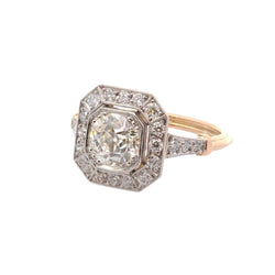 Bague VINTAGE Diamant en platine et or - Castafiore