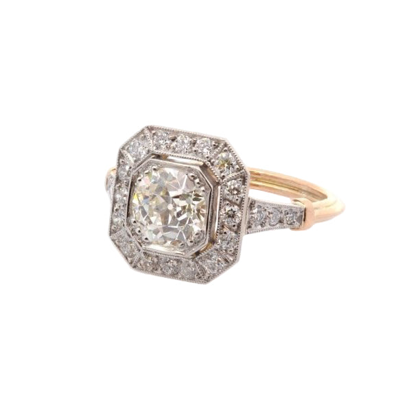 Bague VINTAGE Diamant en platine et or - Castafiore