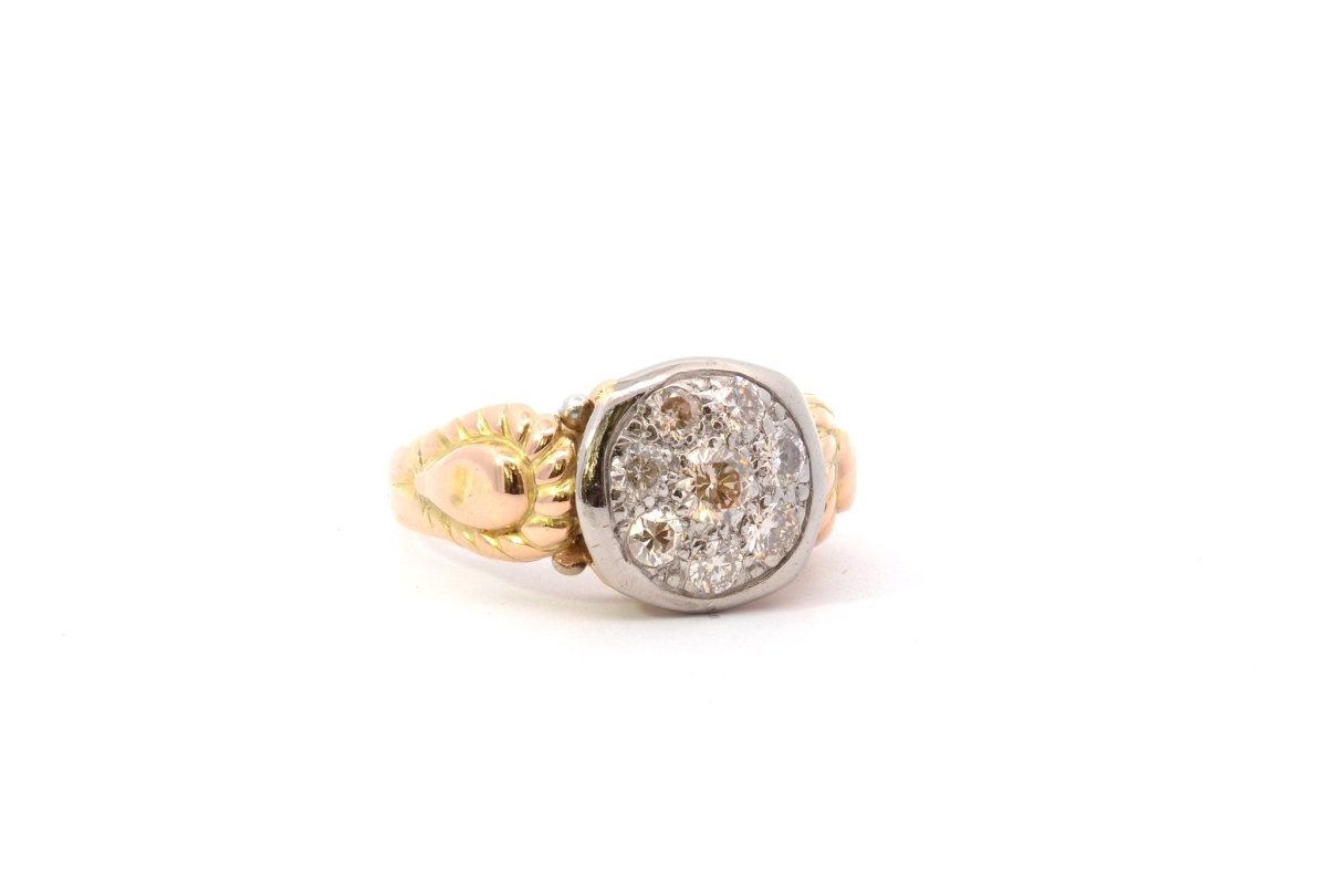 Bague vintage diamants en or et platine - Castafiore