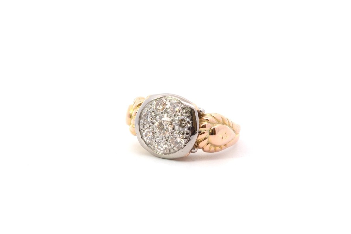 Bague vintage diamants en or et platine - Castafiore