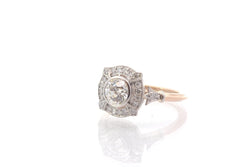Bague vintage diamants en or et platine - Castafiore