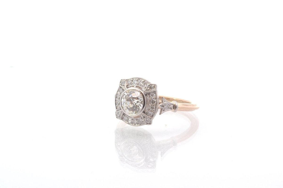 Bague vintage diamants en or et platine - Castafiore