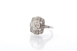 Bague vintage diamants en platine - Castafiore
