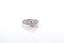 Bague vintage diamants en platine - Castafiore