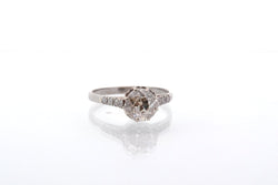 Bague vintage diamants en platine - Castafiore