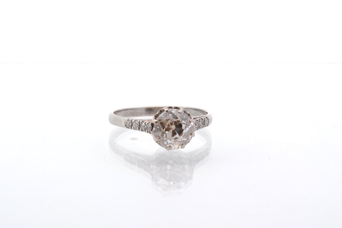 Bague vintage diamants en platine - Castafiore