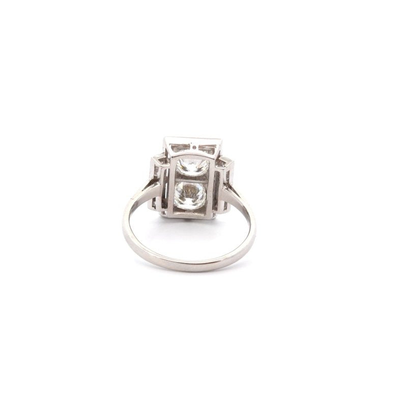 Bague vintage diamants en platine - Castafiore