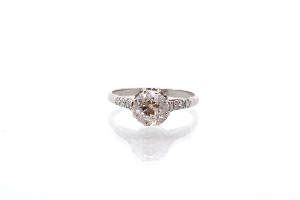 Bague vintage diamants en platine - Castafiore
