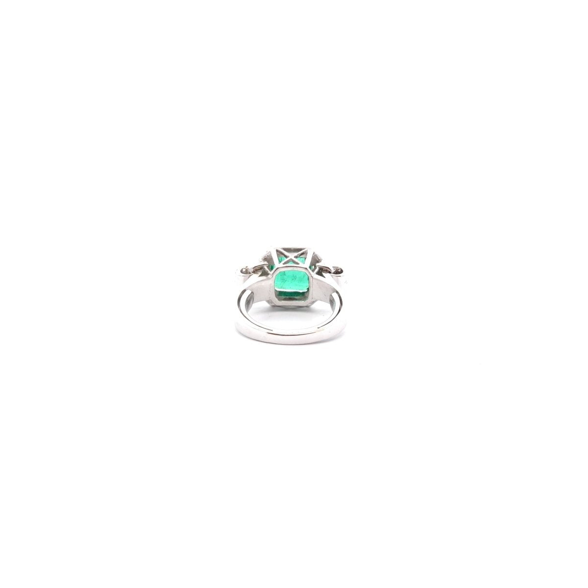 Bague vintage émeraude 1,54cts et diamants - Castafiore