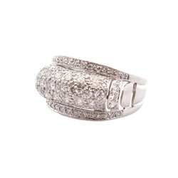 Bague VINTAGE en or blanc diamants - Castafiore
