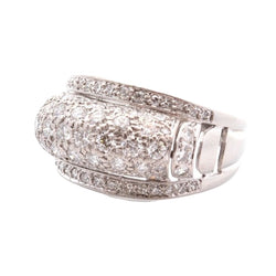 Bague VINTAGE en or blanc diamants - Castafiore