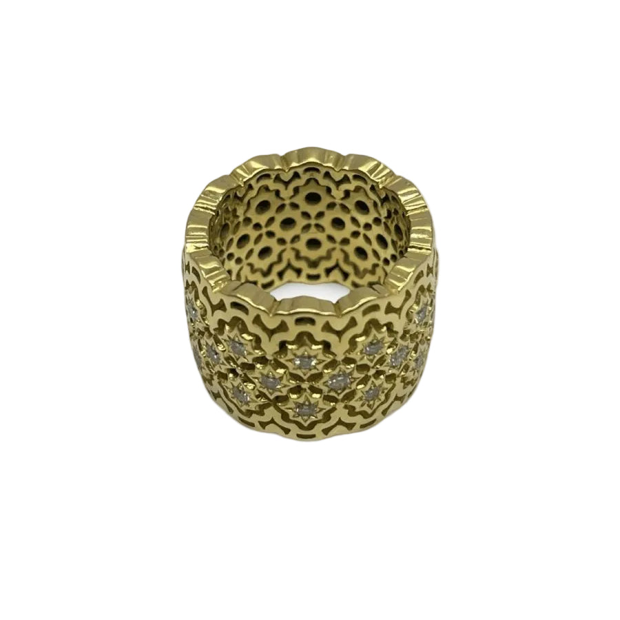 Bague VINTAGE en or jaune et diamants - Castafiore