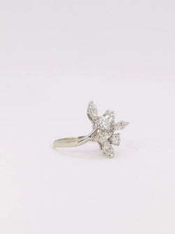 Bague vintage fleur diamants - Castafiore