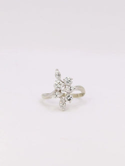 Bague vintage fleur diamants - Castafiore