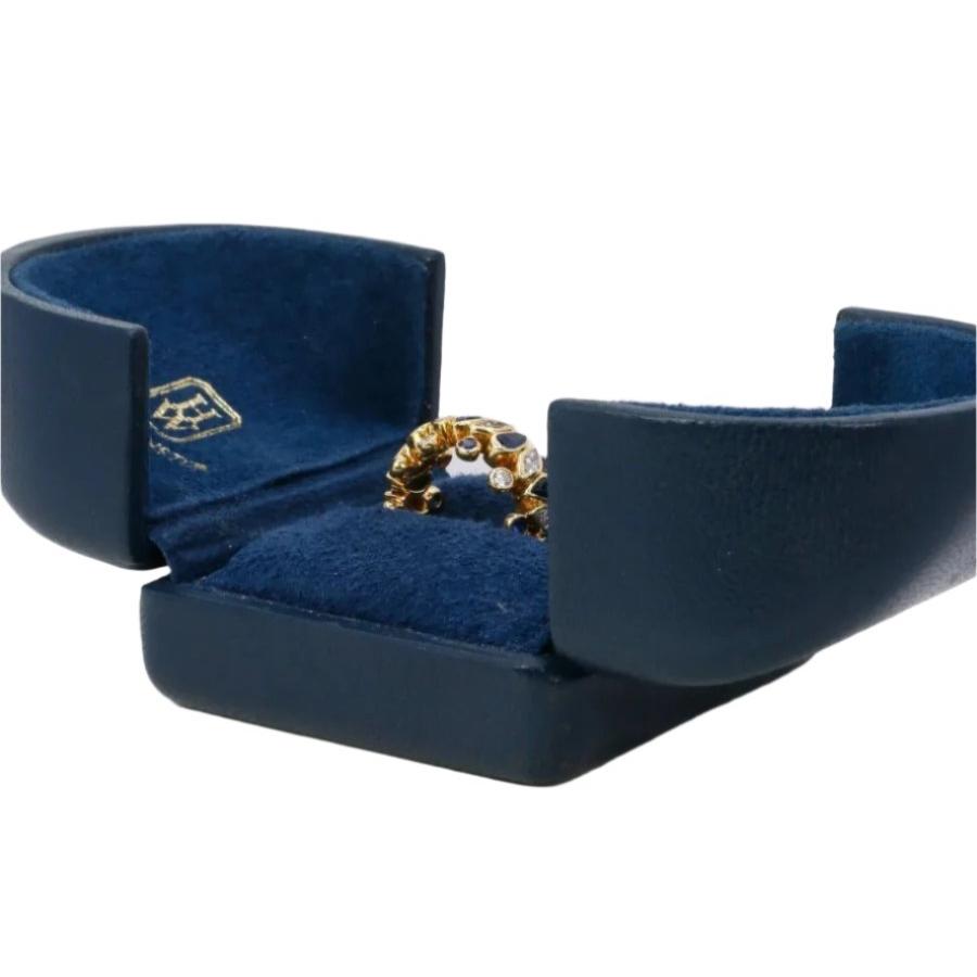 Bague vintage Harry Winston or jaune, saphirs et diamants - Castafiore