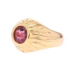 Bague Vintage Jonc en or jaune et rubis - Castafiore