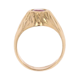 Bague Vintage Jonc en or jaune et rubis - Castafiore