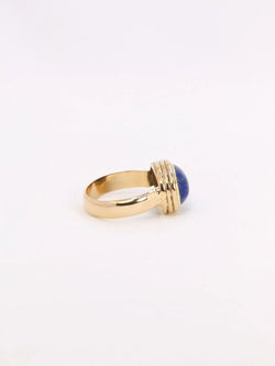 Bague vintage lapis lazuli or jaune - Castafiore