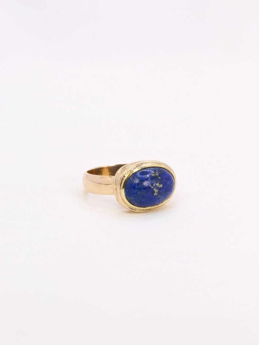 Bague vintage lapis lazuli or jaune - Castafiore