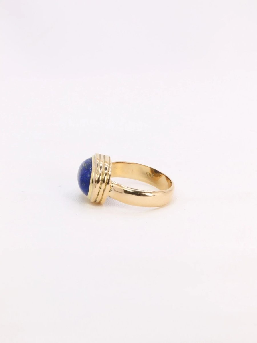 Bague vintage lapis lazuli or jaune - Castafiore
