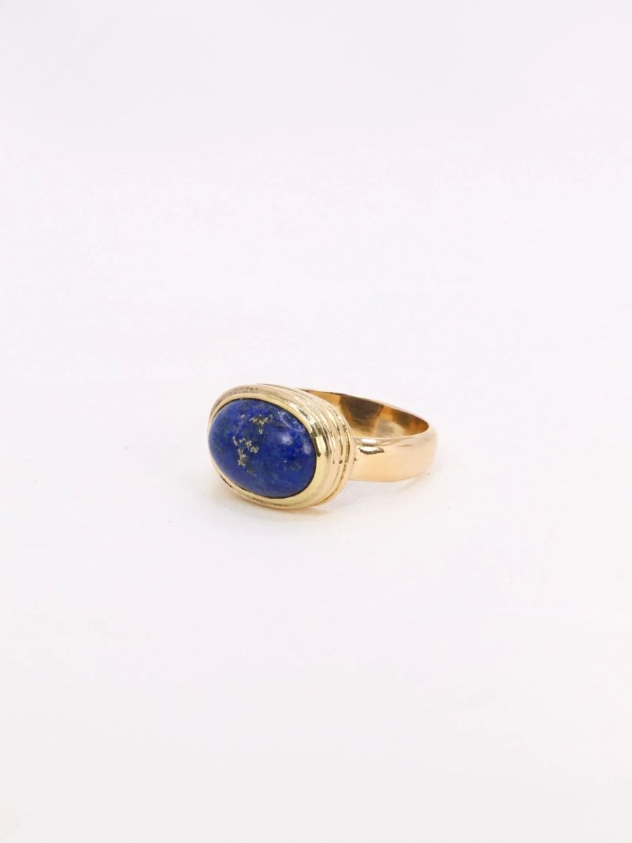 Bague vintage lapis lazuli or jaune - Castafiore