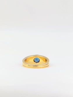 Bague vintage Mauboussin en or, nacre et saphir - Castafiore