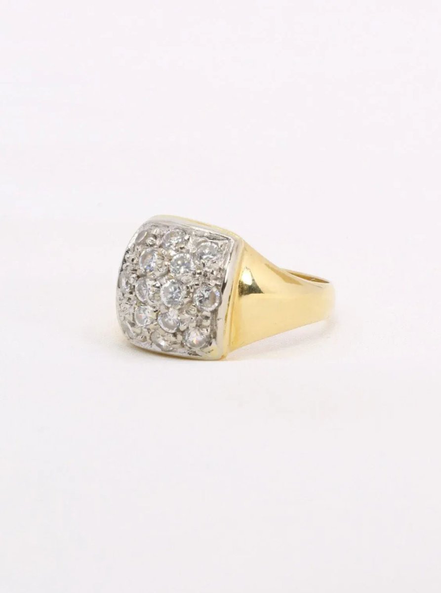 Bague vintage or diamants 0,6 carat - Castafiore