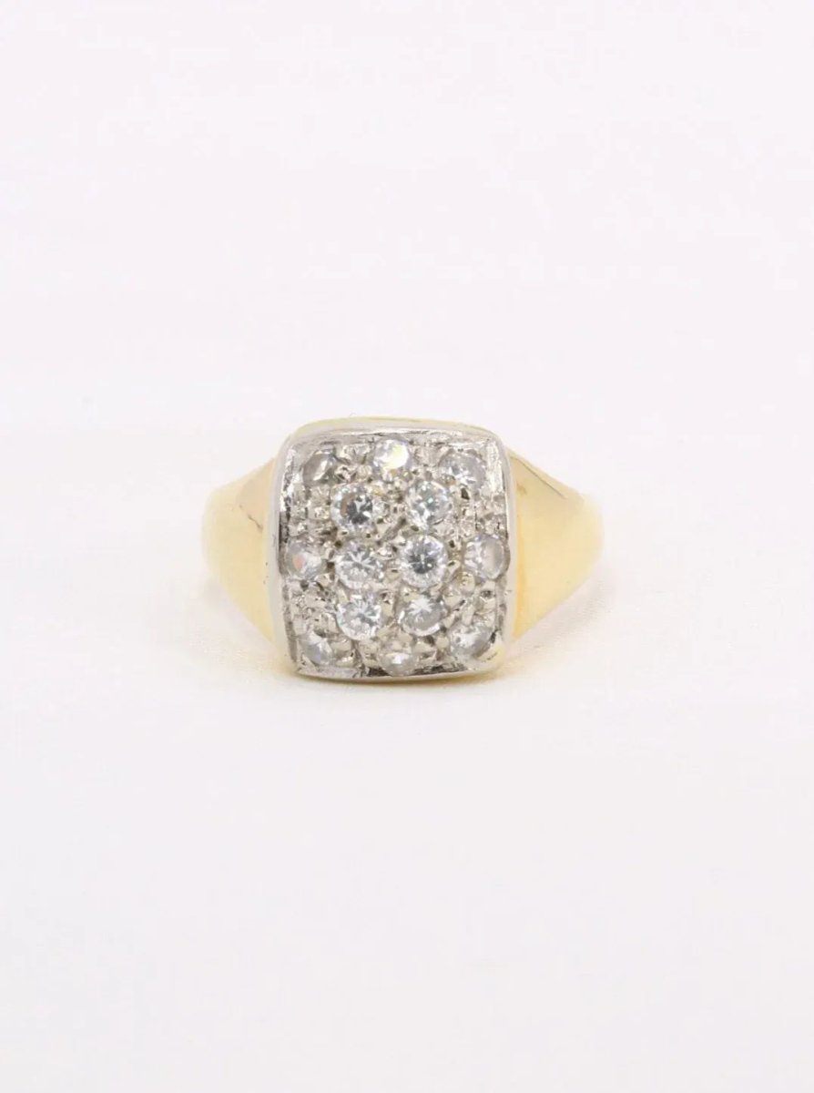 Bague vintage or diamants 0,6 carat - Castafiore