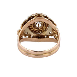 Bague vintage or rose et diamants - Castafiore