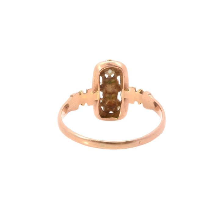 Bague vintage perles fines en or 18k - Castafiore