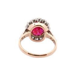 Bague VINTAGE Rubis Birman en platine et or - Castafiore