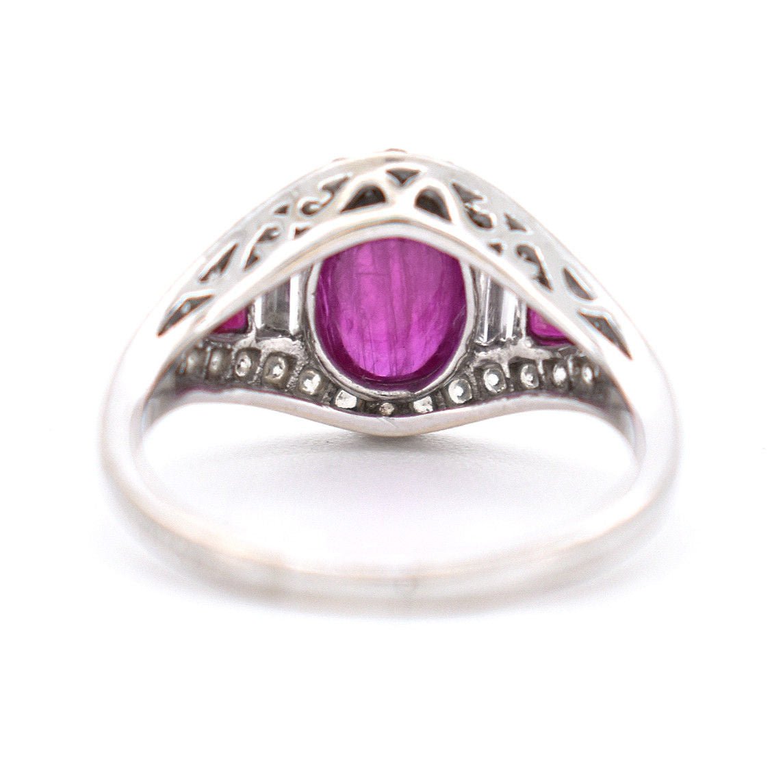 Bague Vintage Rubis et Diamants, Style Art Déco - Castafiore