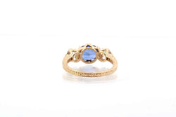 Bague vintage saphir et diamants en or 18k - Castafiore