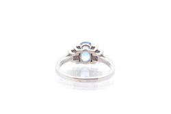 Bague vintage saphir et diamants en platine - Castafiore