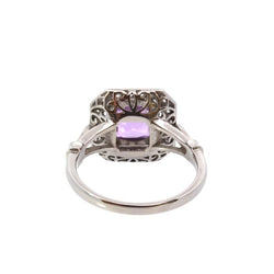 Bague vintage saphir et diamants en platine - Castafiore