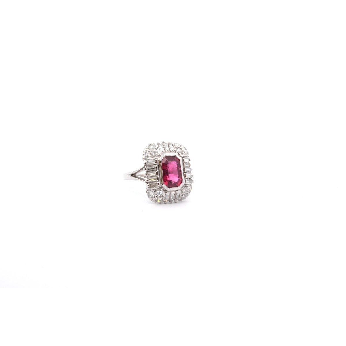 Bague vintage tourmaline et diamants - Castafiore