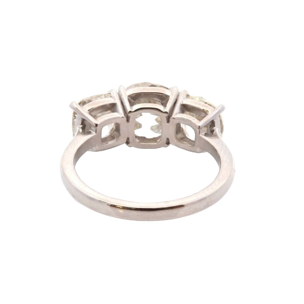 Bague VINTAGE trilogie en platine et diamants - Castafiore