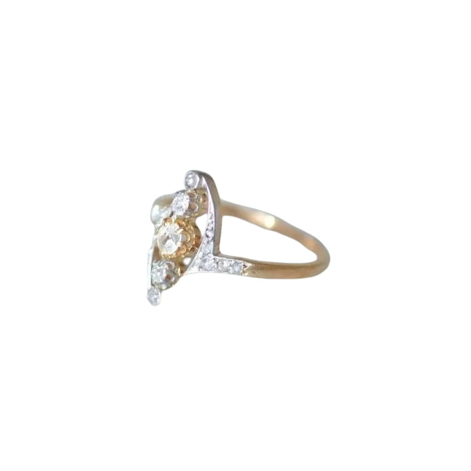 Bague Volutes diamants Belle Epoque - Castafiore