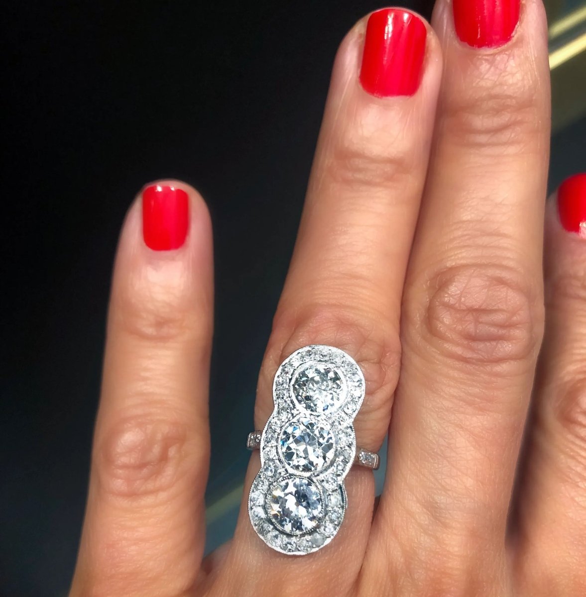 Bague vous et moi en platine et diamant - Castafiore