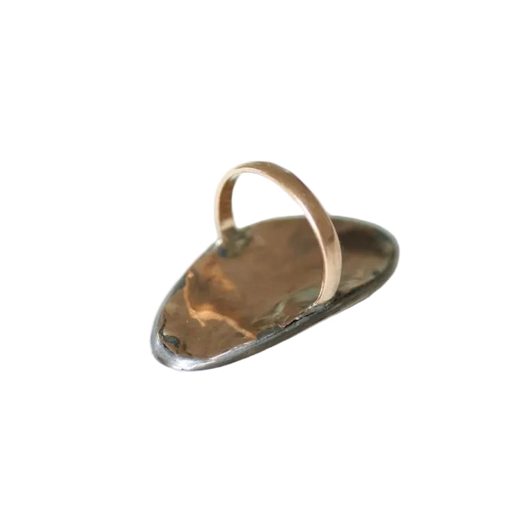 Bague XVIIIe Siècle Email Or et Argent - Castafiore