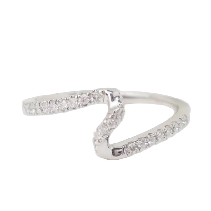 Bague Zig Zag en or blanc et diamants - Castafiore