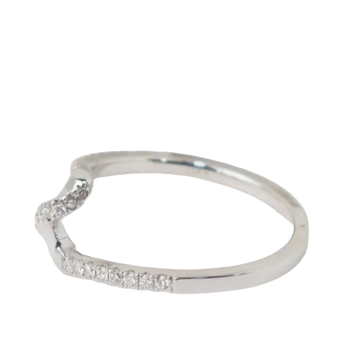 Bague Zig Zag en or blanc et diamants - Castafiore