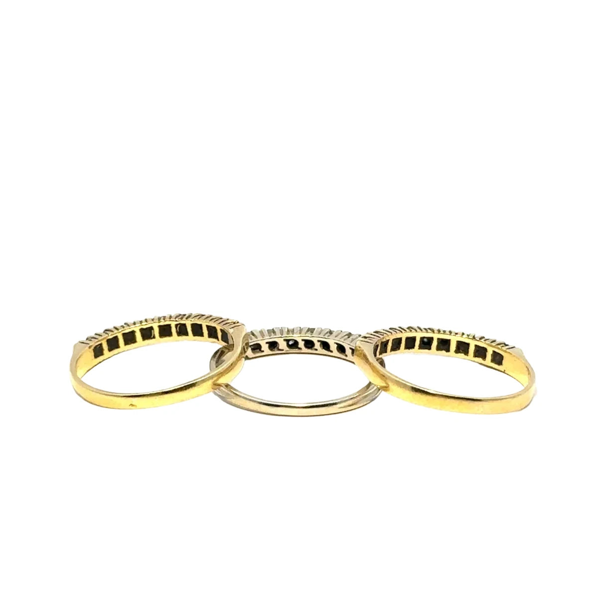 Bagues en or jaune, émeraudes, rubis et diamants - Castafiore