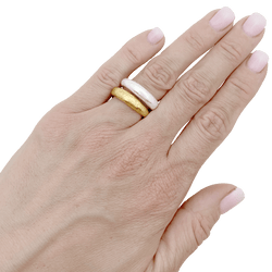 Bagues Jonc ARTHUS - BERTRAND en or jaune et argent - Castafiore