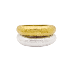 Bagues Jonc ARTHUS - BERTRAND en or jaune et argent - Castafiore