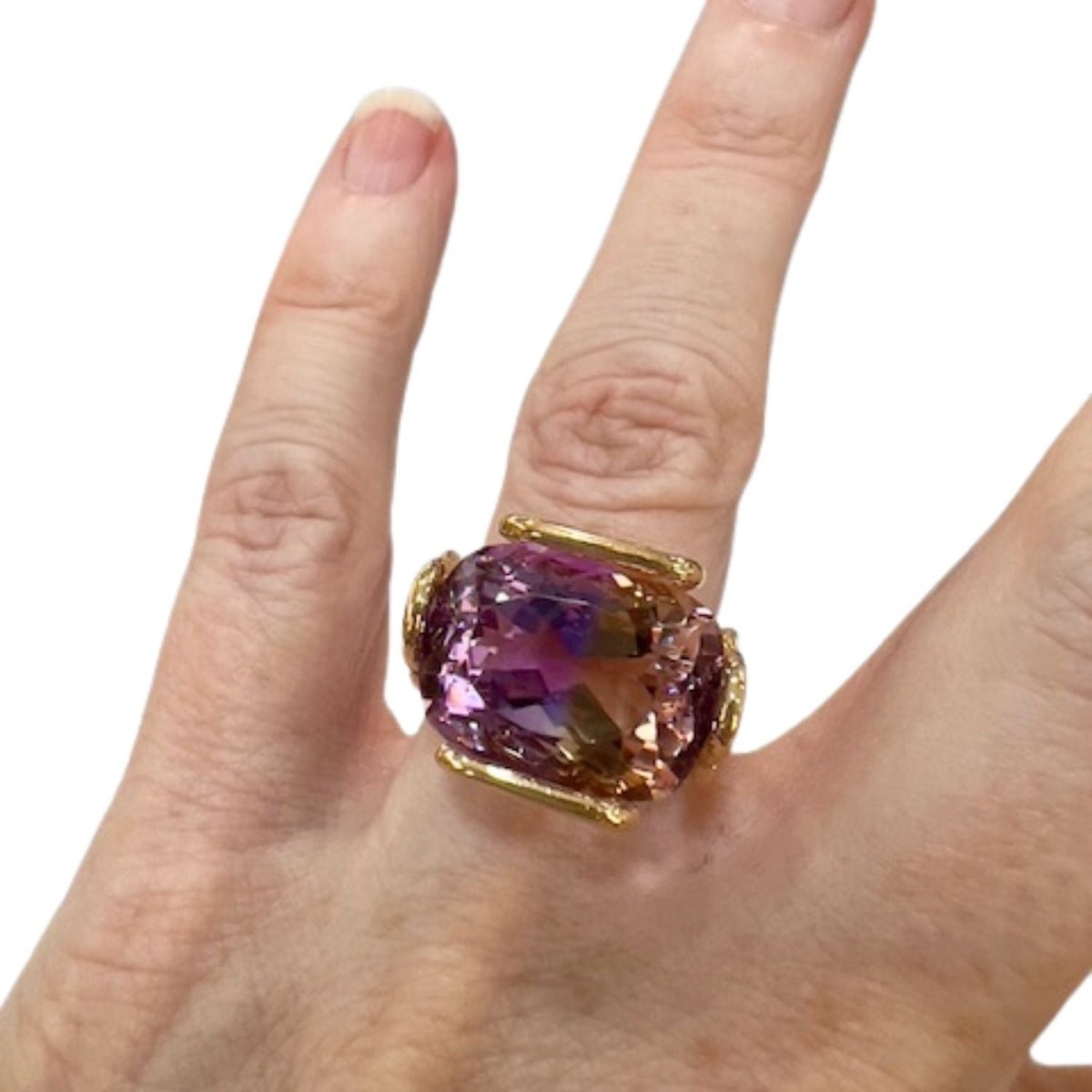 BAGUES MODERNES DU 21e SIÈCLE en or 18kt et AMETHYRENE - Castafiore