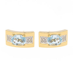 Balmain Boucles d'oreilles Or jaune Topaze - Castafiore
