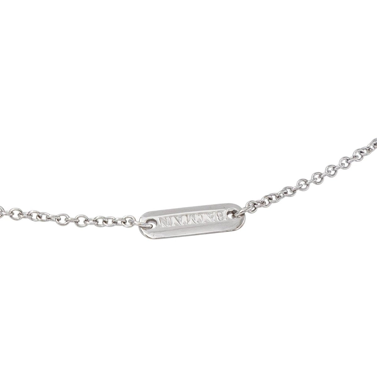 Balmain Collier Maille Forçat Or blanc - Castafiore